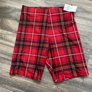 Plaid Bike Shorts
